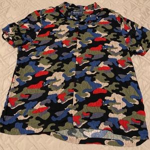 AmericanRag Printed Silk  Shirt-XXL